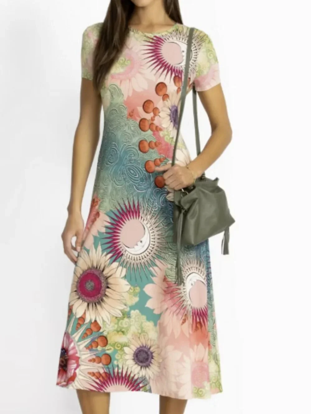 Johnny Was The Janie Favorite Cap Sleeve Midi Dress Size M Floral NWOT - Picture 2 of 10